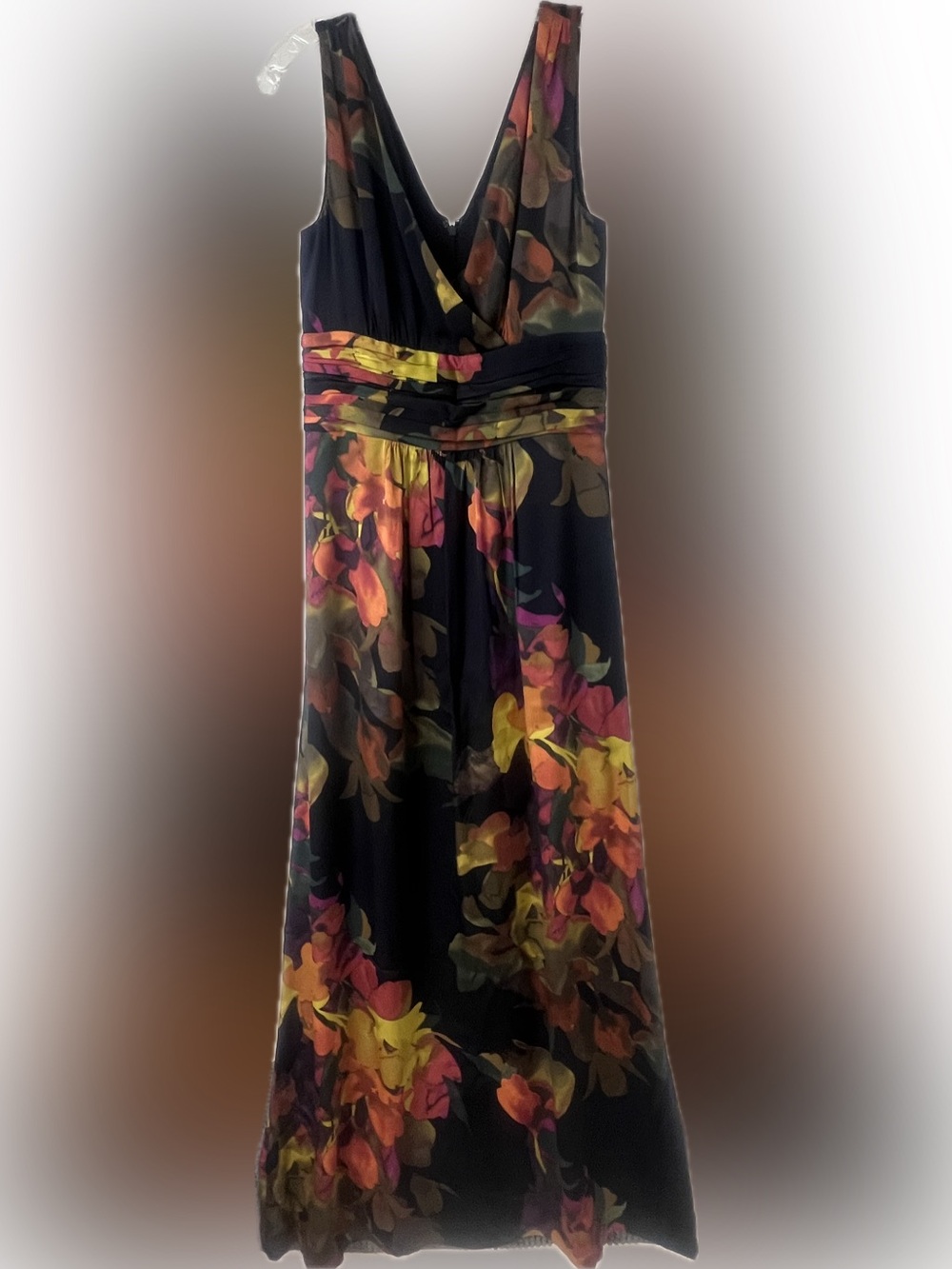 Banana Republic Floral Silk Maxi Dress Size 4 Like New